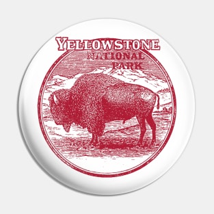 Yellowstone National Park Vintage Bison Pin