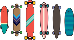 Longboard collection Magnet