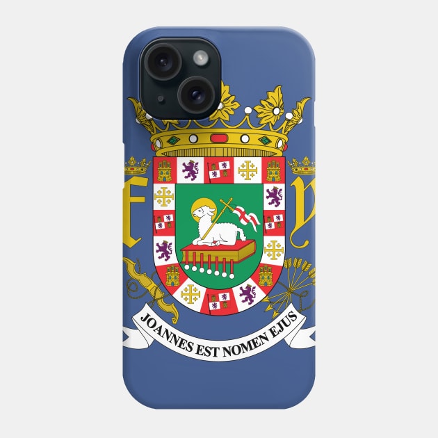 Puerto Rican shield Phone Case by Jun Pagano