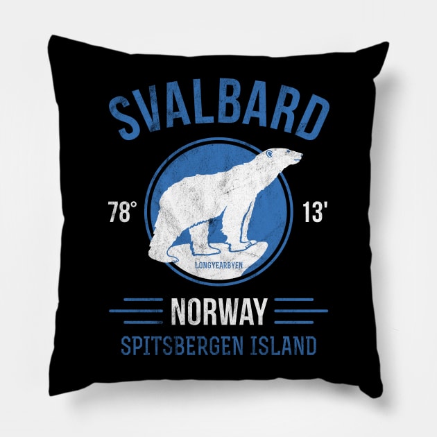 Svalbard Norway - Polar Bear in Spitsbergen Pillow by IncognitoMode