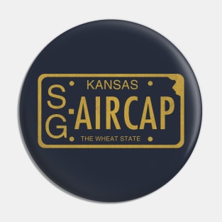 AIR CAP Vintage License Plate Pin