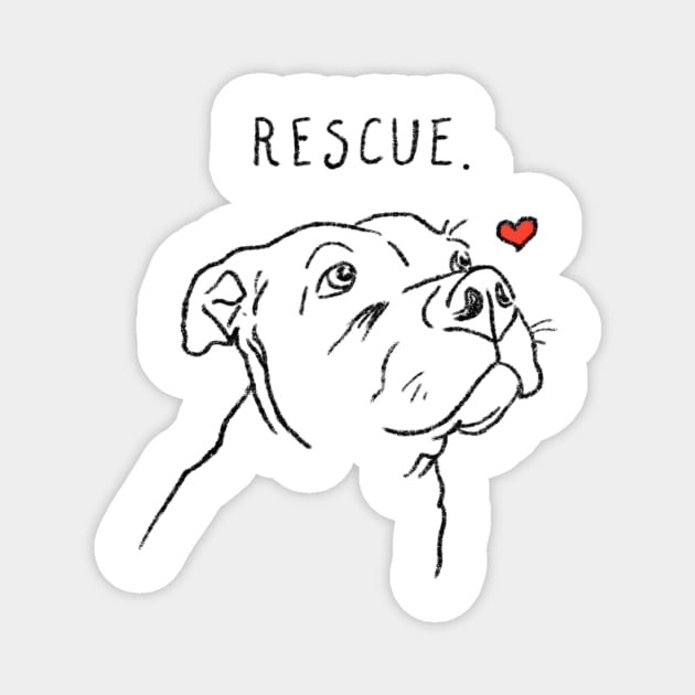 Rescue Dog, Pitbull, Rescue Mom, Adopt Don't Shop Magnet by sockdogs