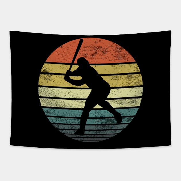 Baseball Player Gift Retro Vintage Style Tapestry by stayilbee