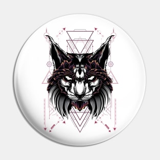 Lynx cat sacred geometry Pin