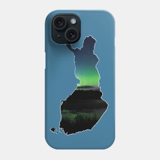 Green map of finland Phone Case