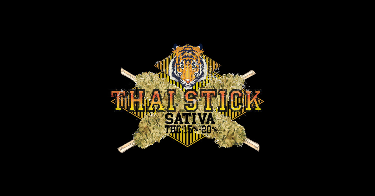 Thai Sticks Cannabis Strain Art Thailand Sticker Teepublic