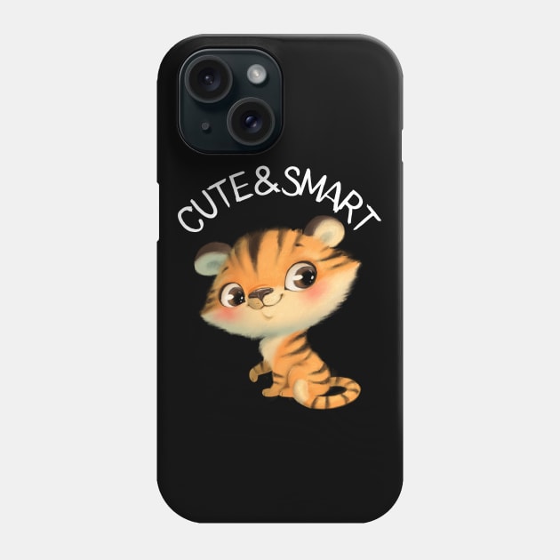 Cute and Smart Cookie Sweet kitty baby tiger cute baby outfit Phone Case by BoogieCreates