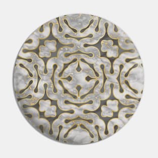 Grey and gold marble mosaic pattern Pin