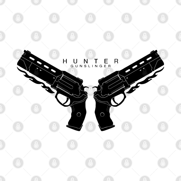 Hunter - Gunslinger (Black) by GraphicTeeShop