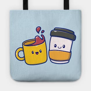 Cute Coffee Cartoon Tote