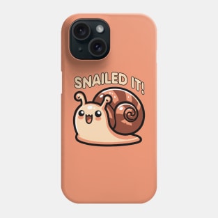 Snailed It Funny Snail Pun Phone Case