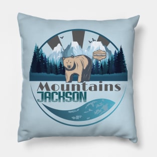 Mountains Jackson Exclusive Wyoming Snow Lovers Pillow