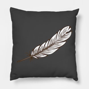 White Bird Feathers Pillow