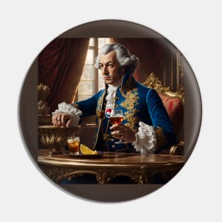 Louis XV drinking a soda Pin