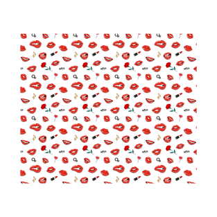 Lips Pattern T-Shirt