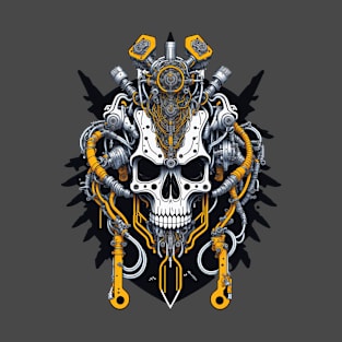 Mecha Skull S01 D92 T-Shirt