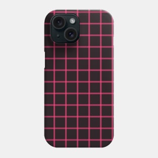 Pink Grid- Dark Phone Case