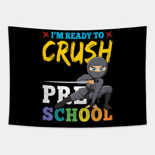 Ninja Preschool Rocks Gift First Day of School Tapestry