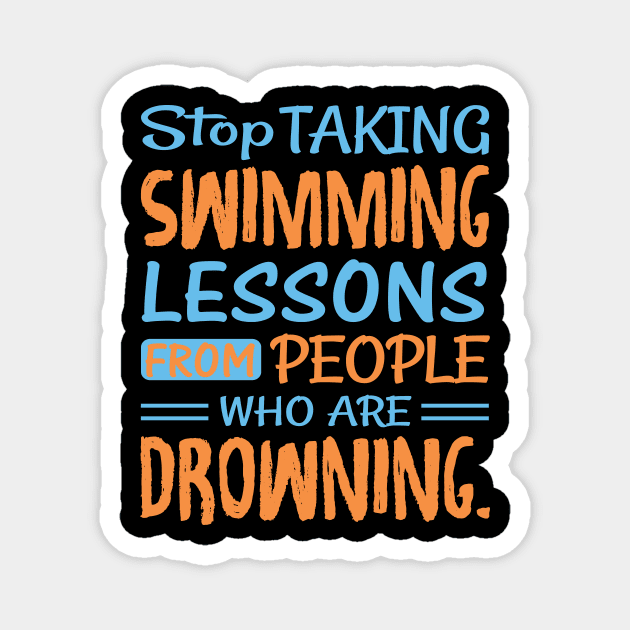 Swimming Lessons Magnet by NoLimitsMerch