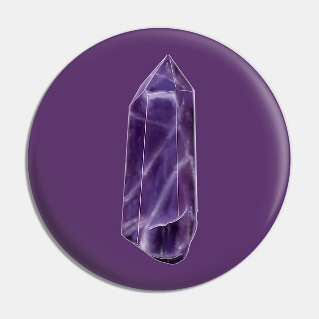 Amethyst Crystal February Birthstone Pin by DesignsBySaxton