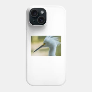 Snowy egret with a mohawk Phone Case