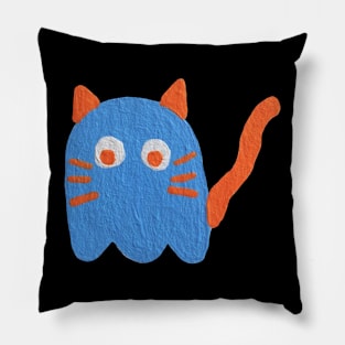 Boo ghost cat halloween Pillow