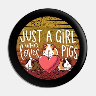 Just a Girl Who Loves Guinea Pigs Lovers Pin