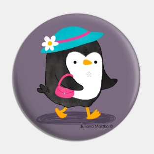 Daisy Penguin Pin