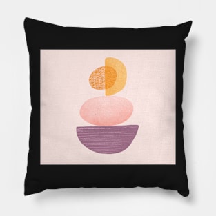 Abstract pastel art painting "peach" Pillow