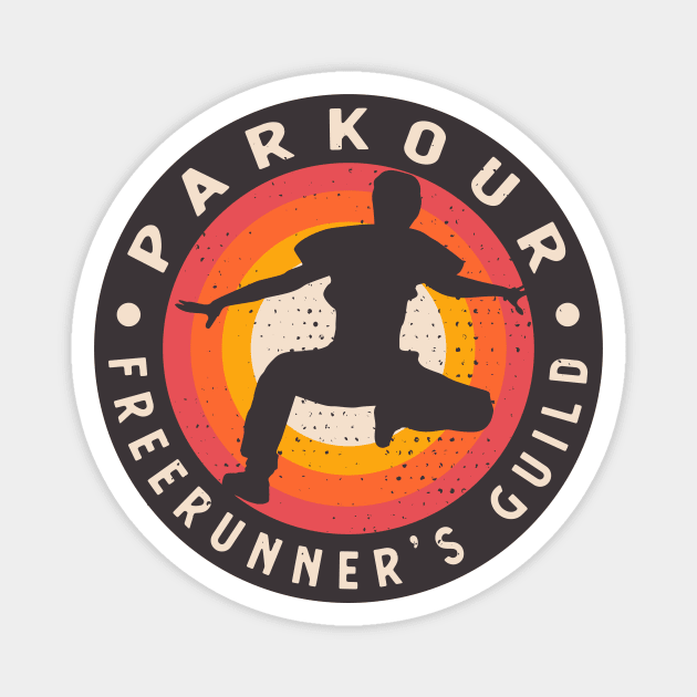 Parkour Freerunner's Guild Freerunning Magnet by Foxxy Merch