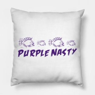 Purple Nasty Piranhas Pillow