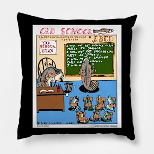 Fish School Funny Fishing Novelty Gift Pillow