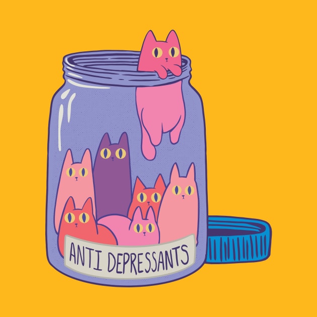 Antidepressants Cats by Toda Loca