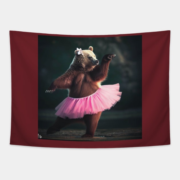 Grizzly Dancer . Tapestry by Canadaman99