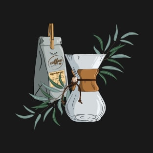 Cute Coffee Maker - Medium Roast Coffee and Eucalyptus T-Shirt