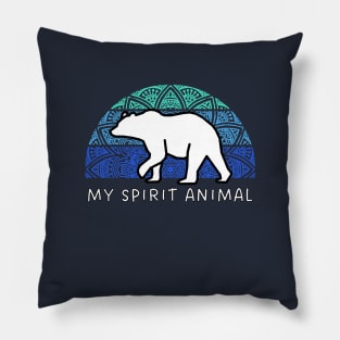 Boho Bear Spirit Animal Pillow