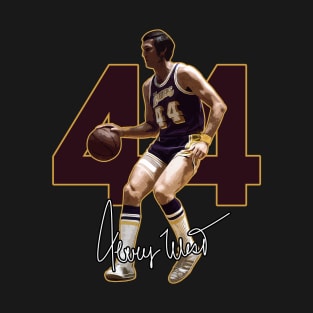 Jerry West Mr Clutch Basketball Legend Signature Vintage Retro 80s 90s Bootleg Rap Style T-Shirt