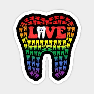 Dental Love Gay Pride Lgbt Q Gay Dentist Assistant Hygienist Magnet