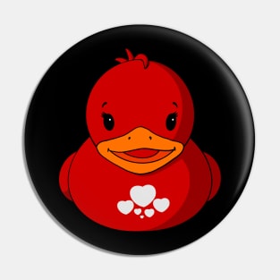 Valentine Rubber Duck Pin