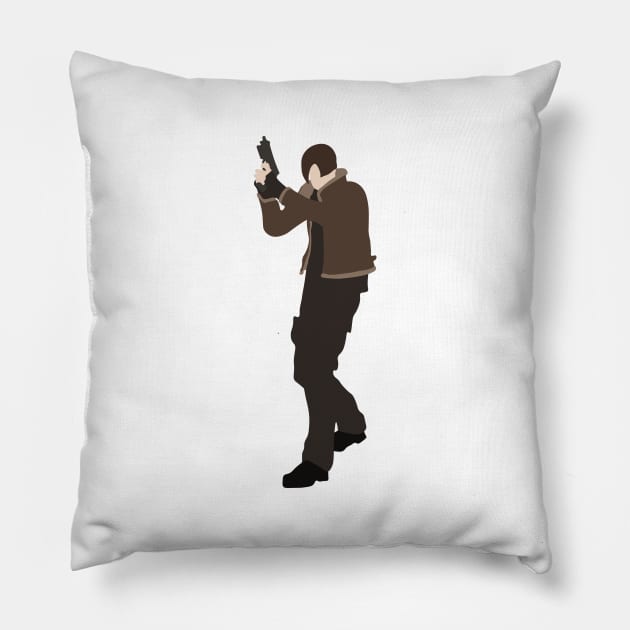 Leon Kennedy Pillow by FutureSpaceDesigns