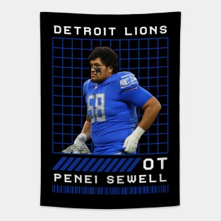 PENEI SEWELL - OT - DETROIT LIONS Tapestry