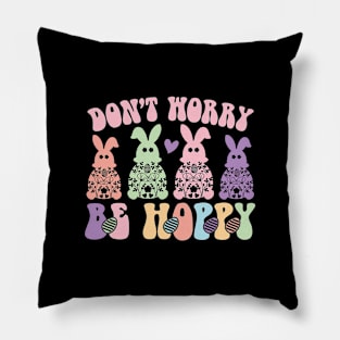 Don't Worry Be Hoppy Pillow