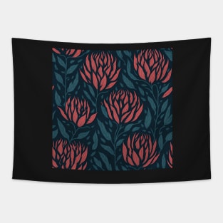 Protea Flower Seamless Pattern | South Africa National Flower | National Sport Symbol | King Protea Tapestry