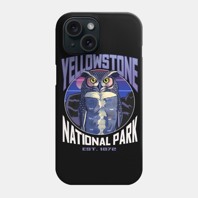 Yellowstone National Park Owl Phone Case by Noseking