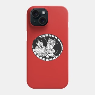 Dog and Cat Take a Nap Phone Case