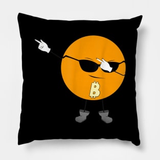 Dabbing Bitcoin T-Shirt Pillow