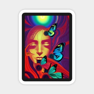 DREAMY BUTTERFLY PAINTING Magnet