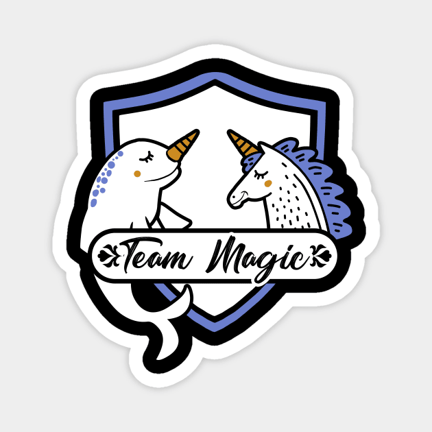 Team Magic - Narwhal and Unicorn Magnet by obet619315