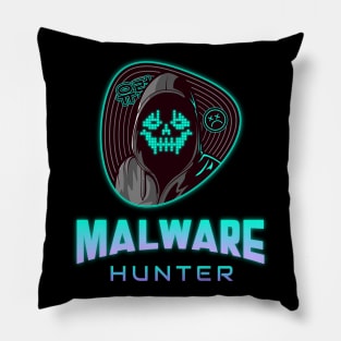 Malware Hunter Neon Pillow