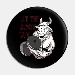 Bodybuilder Fitness Sport Beast Pin